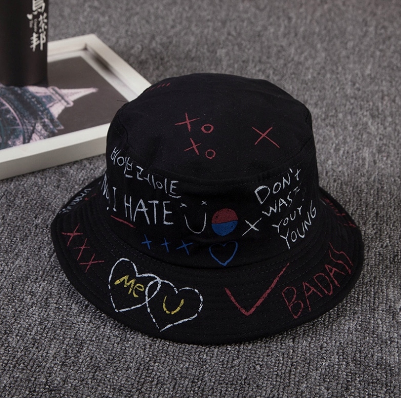 

Kapelusz Bucket Hat Czarna Wędkarski Czapka