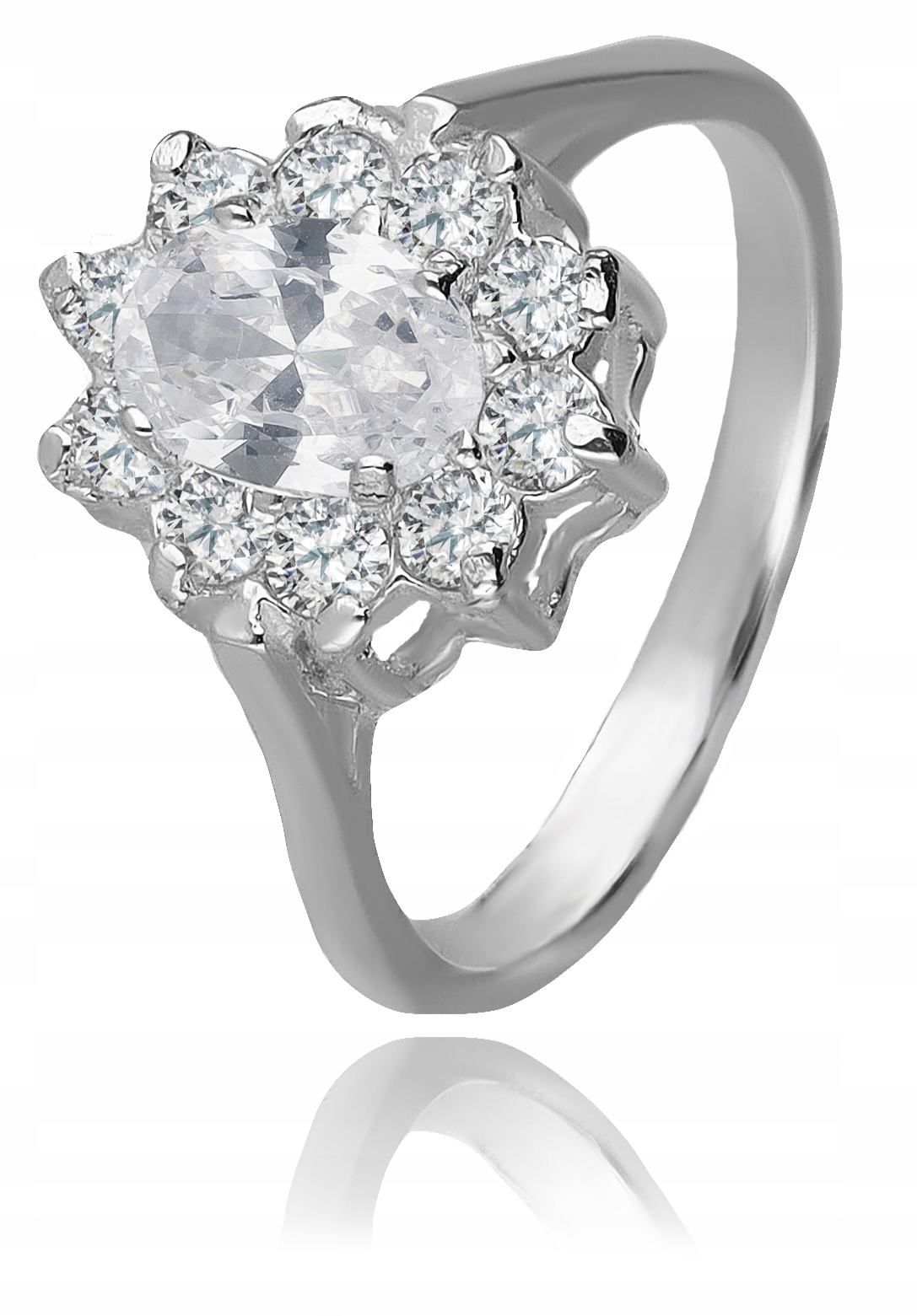 Stříbrný Prstýnek S Markýzou A Bílým Zirkonem 19