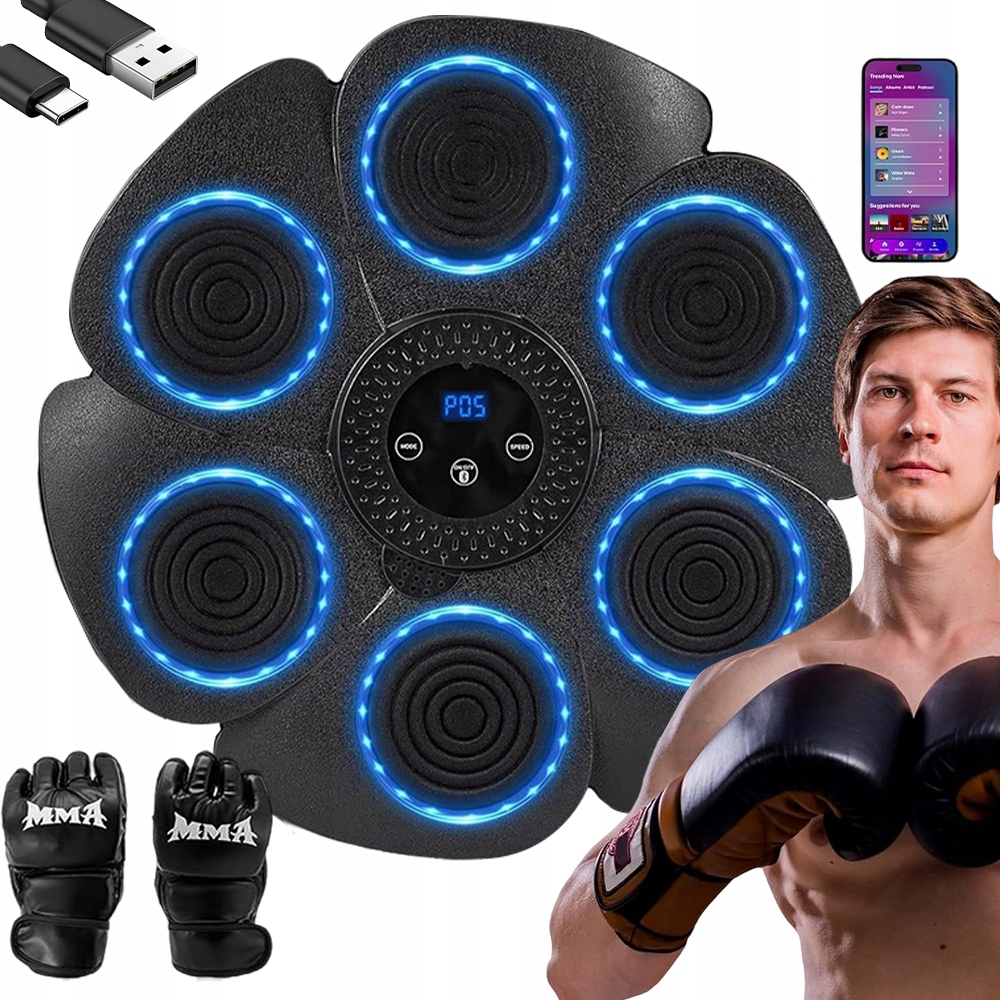 Music Boxing Machine Z Bluetooth 9 Trybów 18 Prędkości Trener Bokserski