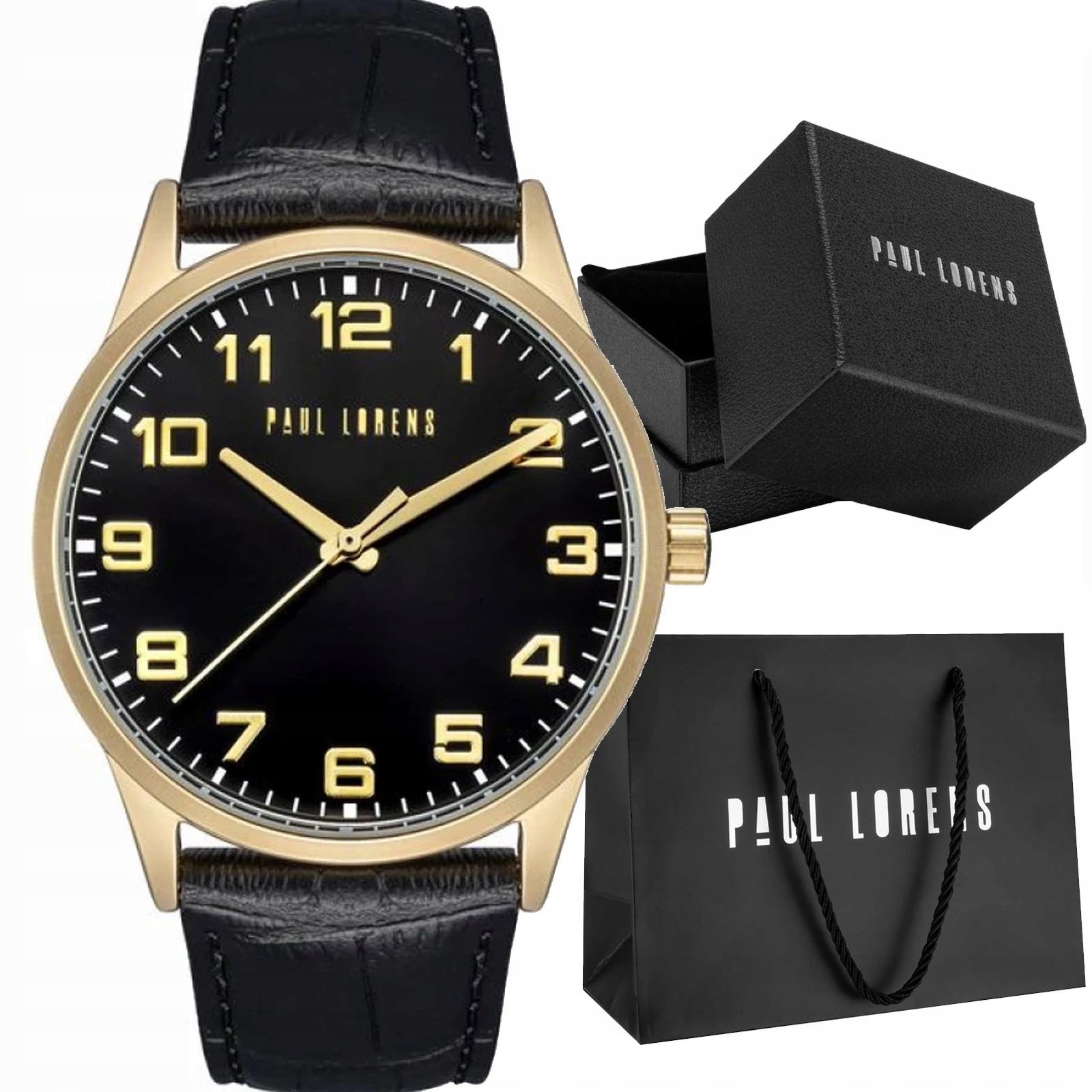 Pánské hodinky Paul Lorens PL20022A-1A2 – ciferník s čísly kožený řemínek