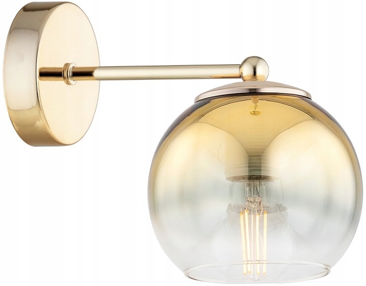 Lampa Ścienna Kinkiet Złoty Żyrandol Kule Astra Led E27