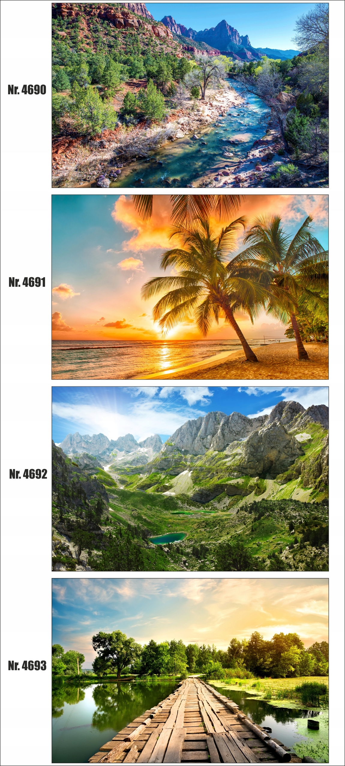 plakat krajobraz, góry, strumień, widok, 100x70cm Nazwa plakat