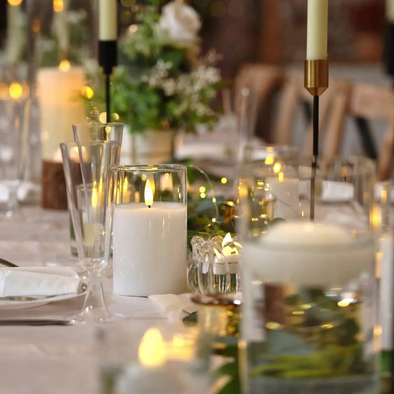 3X ŚWIECZKA LED EFEKT PŁOMIENIA WIECZNA ŚWIECA WKŁAD EKO ZESTAW 212122 Typ led