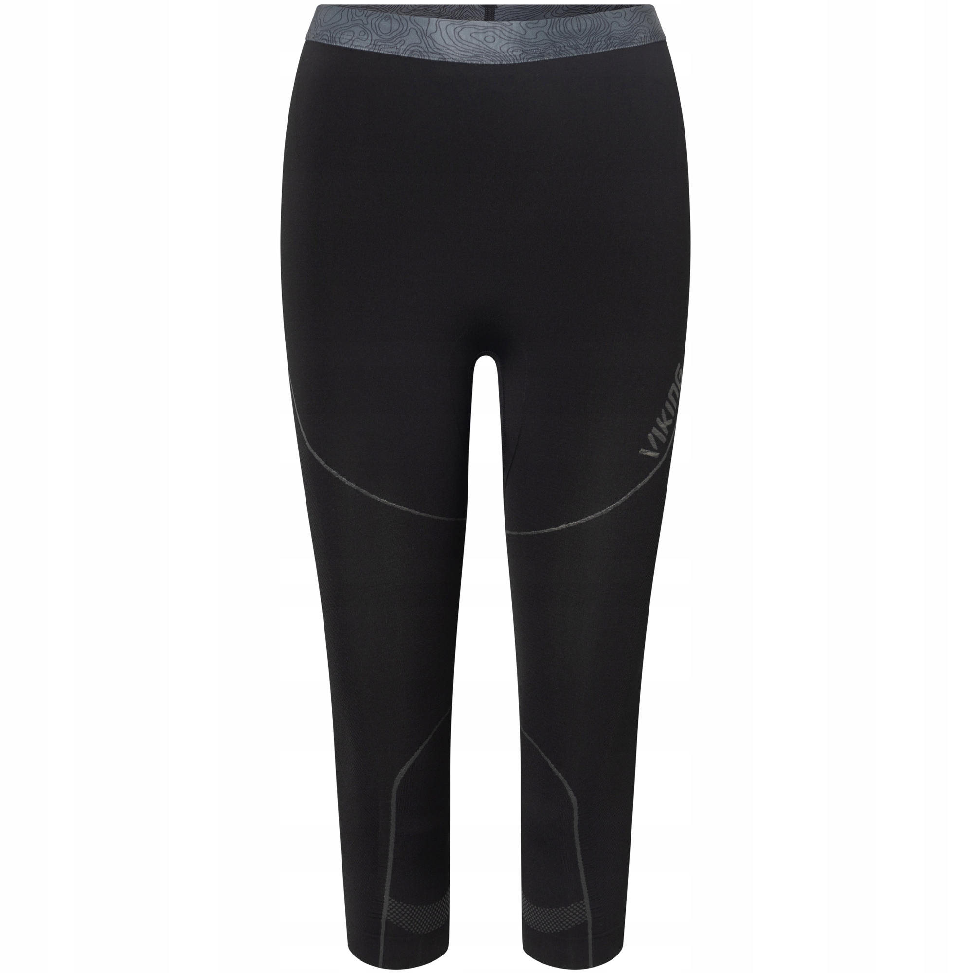 Spodnie termoaktywne damskie legginsy Viking Gaja 3/4 Bamboo czarna r. XL