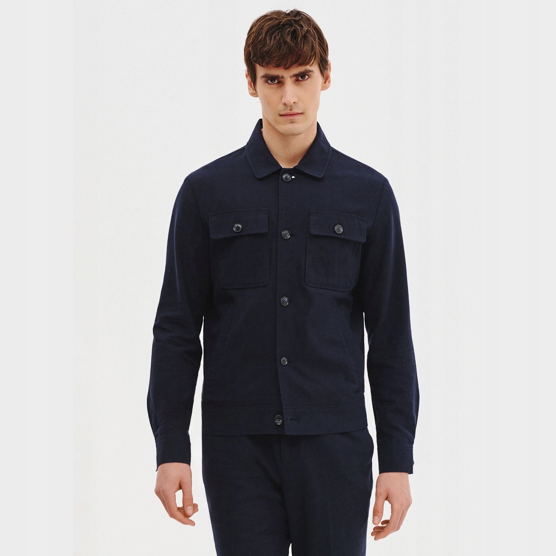 Pánská košilová bunda v tmavě modré barvě Pako Lorente vel 54