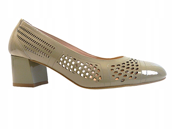 Boty Sala 37 Ažurové široké kožené nízké