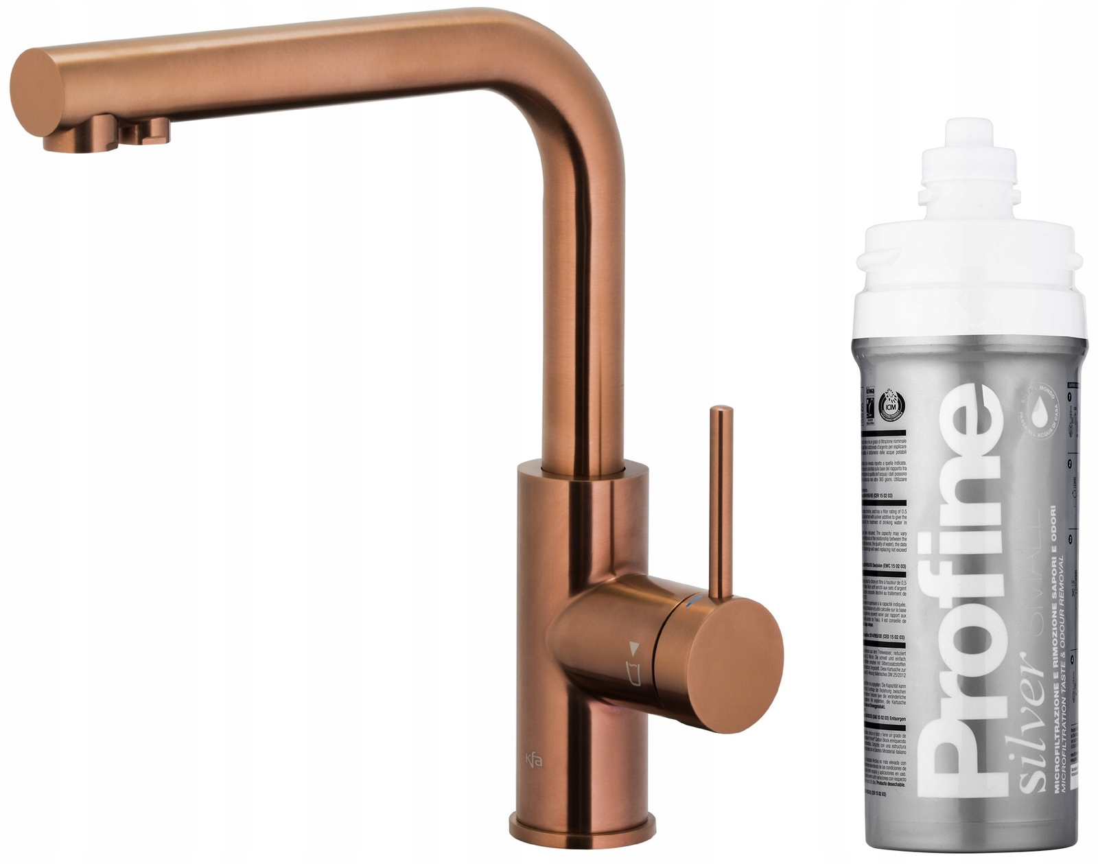 Kuchynská batéria Kfa Duero Pure Basic Profine Silver S, kartáčovaná ružovo-zlatá