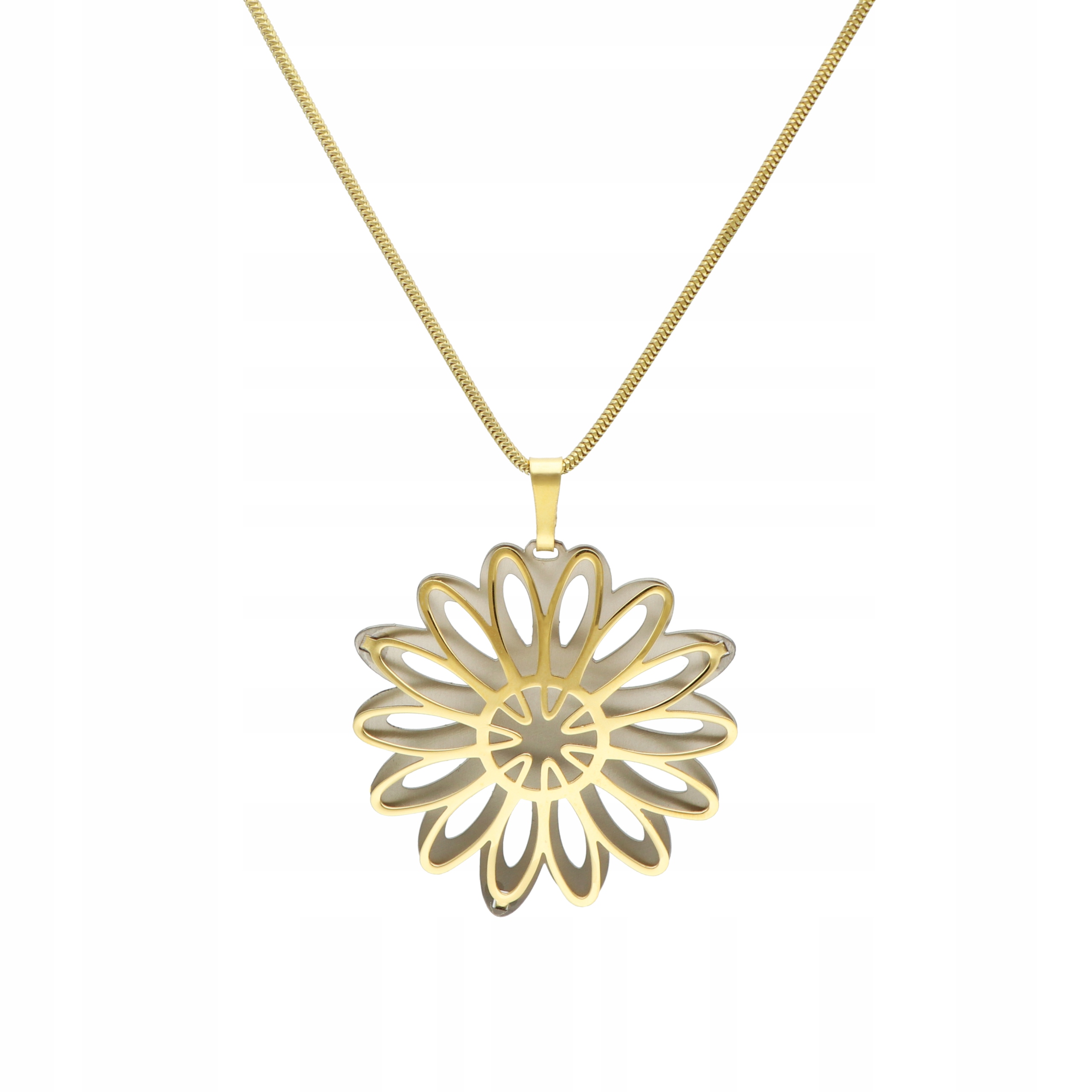 Přívěsek s květinou ze stříbra, titanu a stříbro