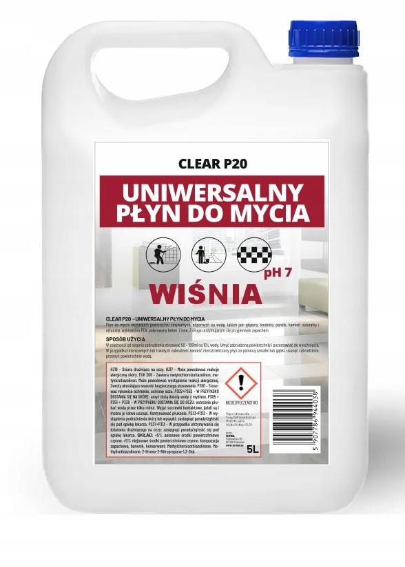 

Płyn do Mycia podłóg uniwersalny Wiśnia 5l
