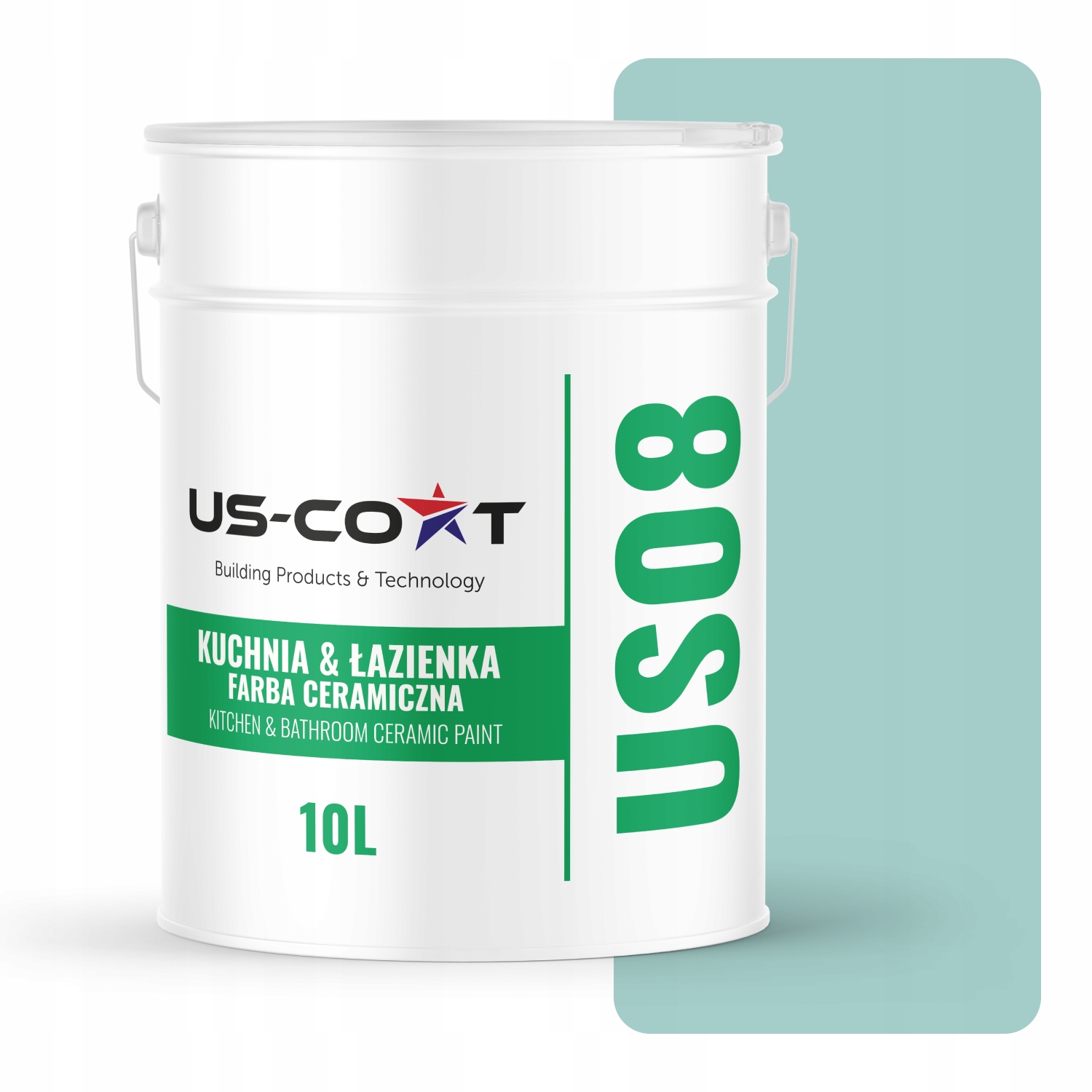 Barva Keramická Kuchyně Koupelna Mátová H1553 Hluboká Matná 10L Nástěnná