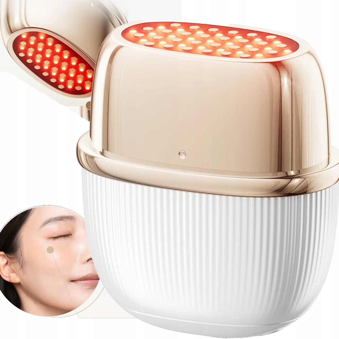 Masážní Přístroj na obličej Lifting Ems Rf Světelná terapie Zlato 24K Anti-Aging 9v1