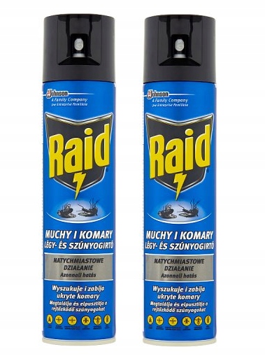 

Raid Przeciw Owadom Latającym Muchy Komary Osy x 2