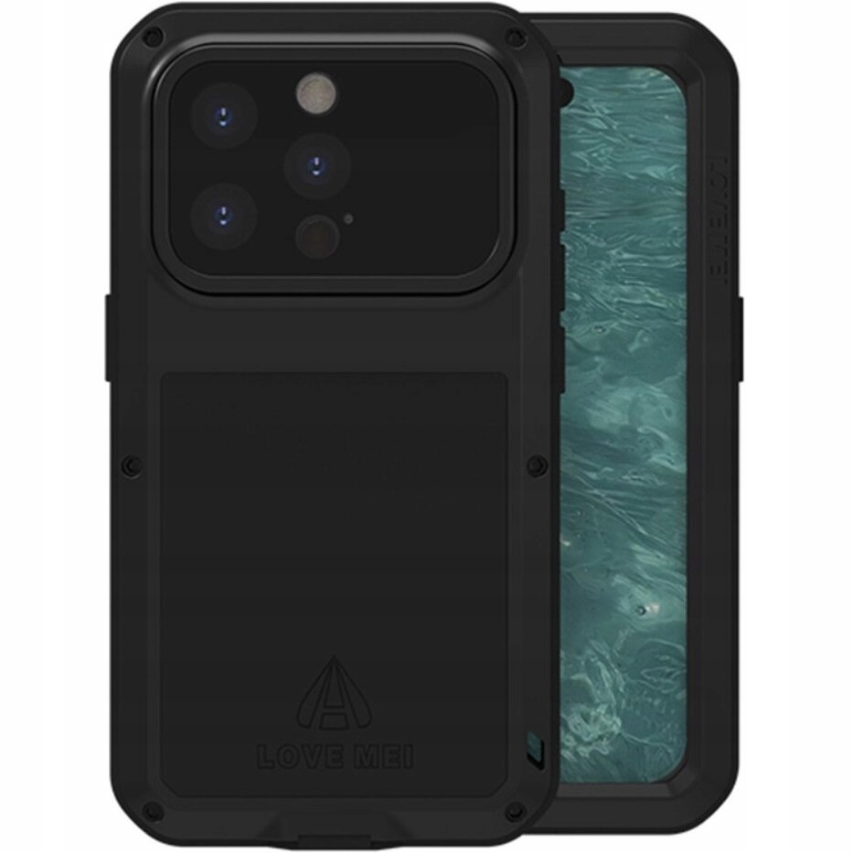 Love Mei Pancéřové Pouzdro Sklo Pro Iphone 15 Pro Case, Kovové, Odolné