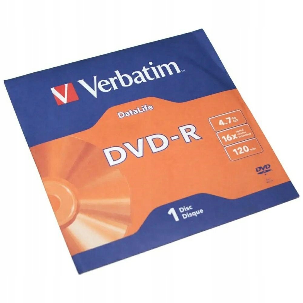 Płyta Dvd-r Verbatim Daralife 4.7GB 1szt 16X 43844