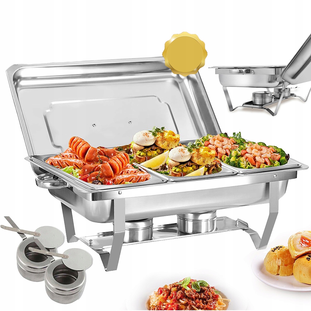 Ohřívač Gn 1/3 Pro Gastronomické Pokrmy 9 L Nerezová Ocel