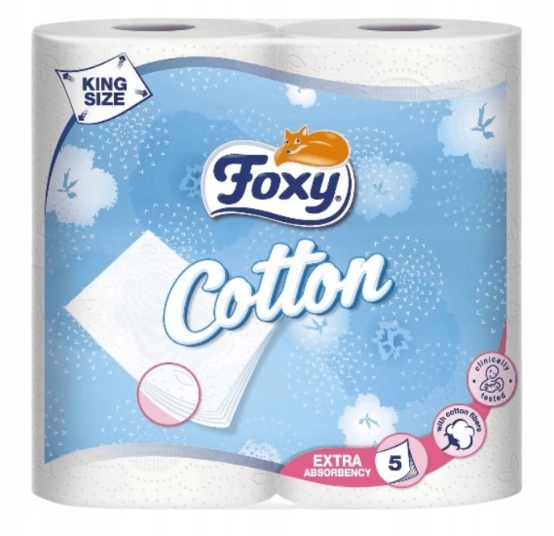 

Foxy, Cotton Papier toaletowy, 4 roleki