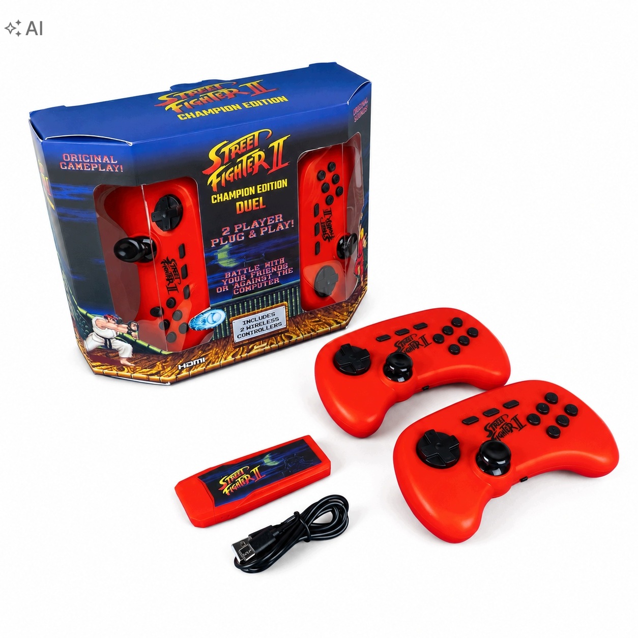 Street Fighter II Duel hraje Capcom Hdmi Tv retro arkádové 2 bezdrátové pady