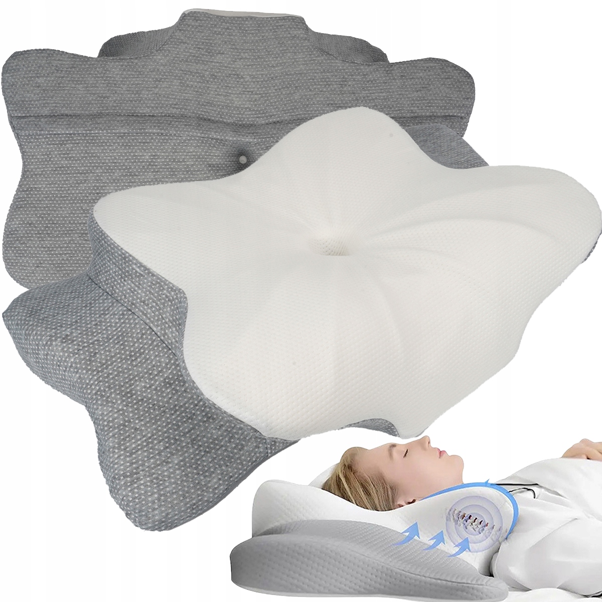 Poduszka Ortopedyczna Do Spania Na Boku I Plecach Dla Wymagających Memory