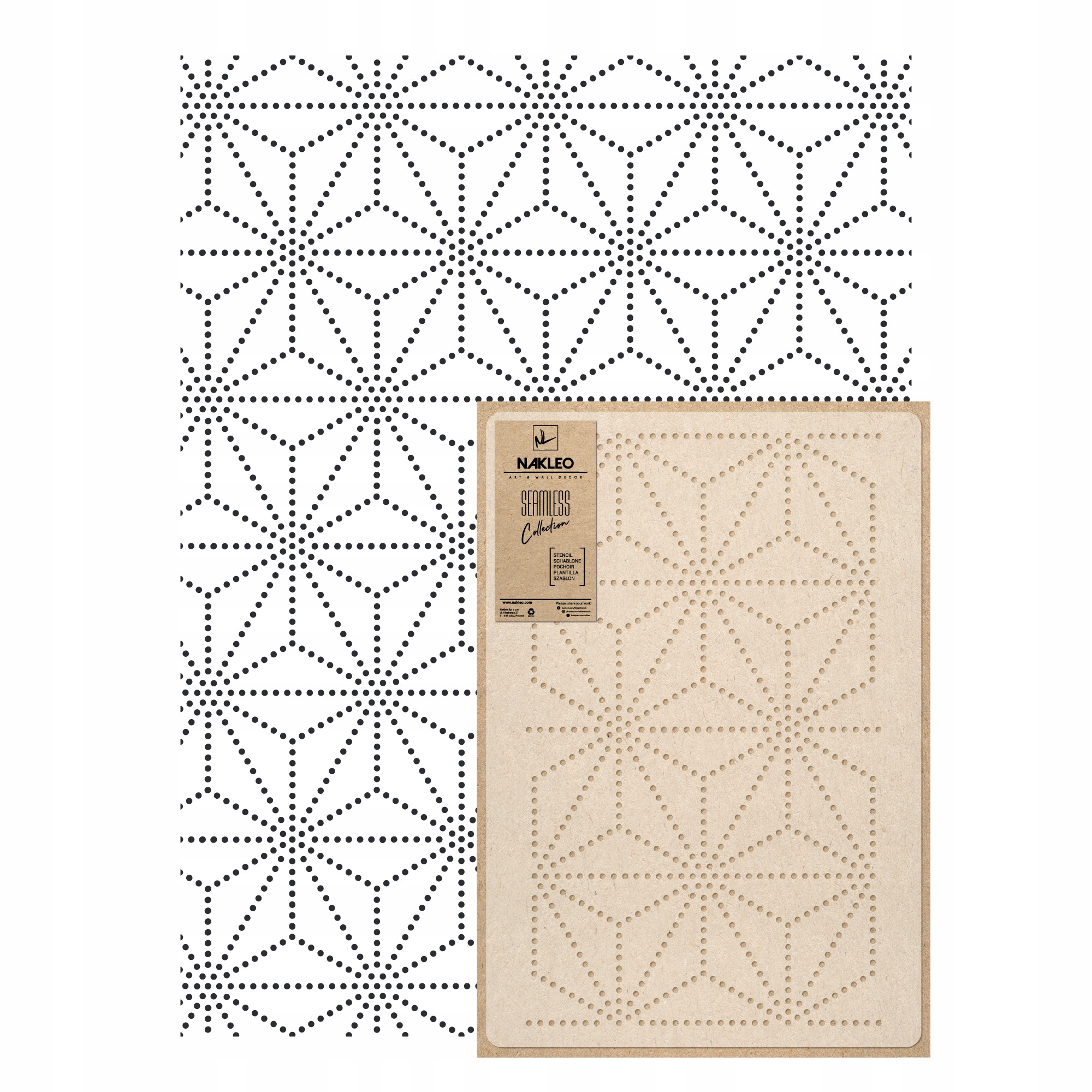 Opakovatelná malířská šablona Opakovaně Použitelný 59x95 cm Tapeta Puntíky Dots Grochy