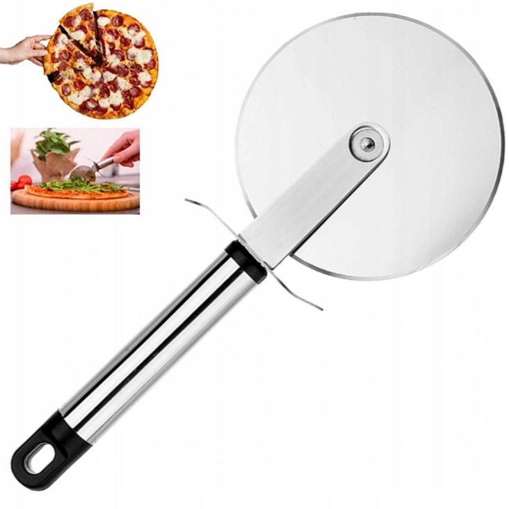 

Nóż nożyk kółko do pizzy duży stalowy radełko 10cm