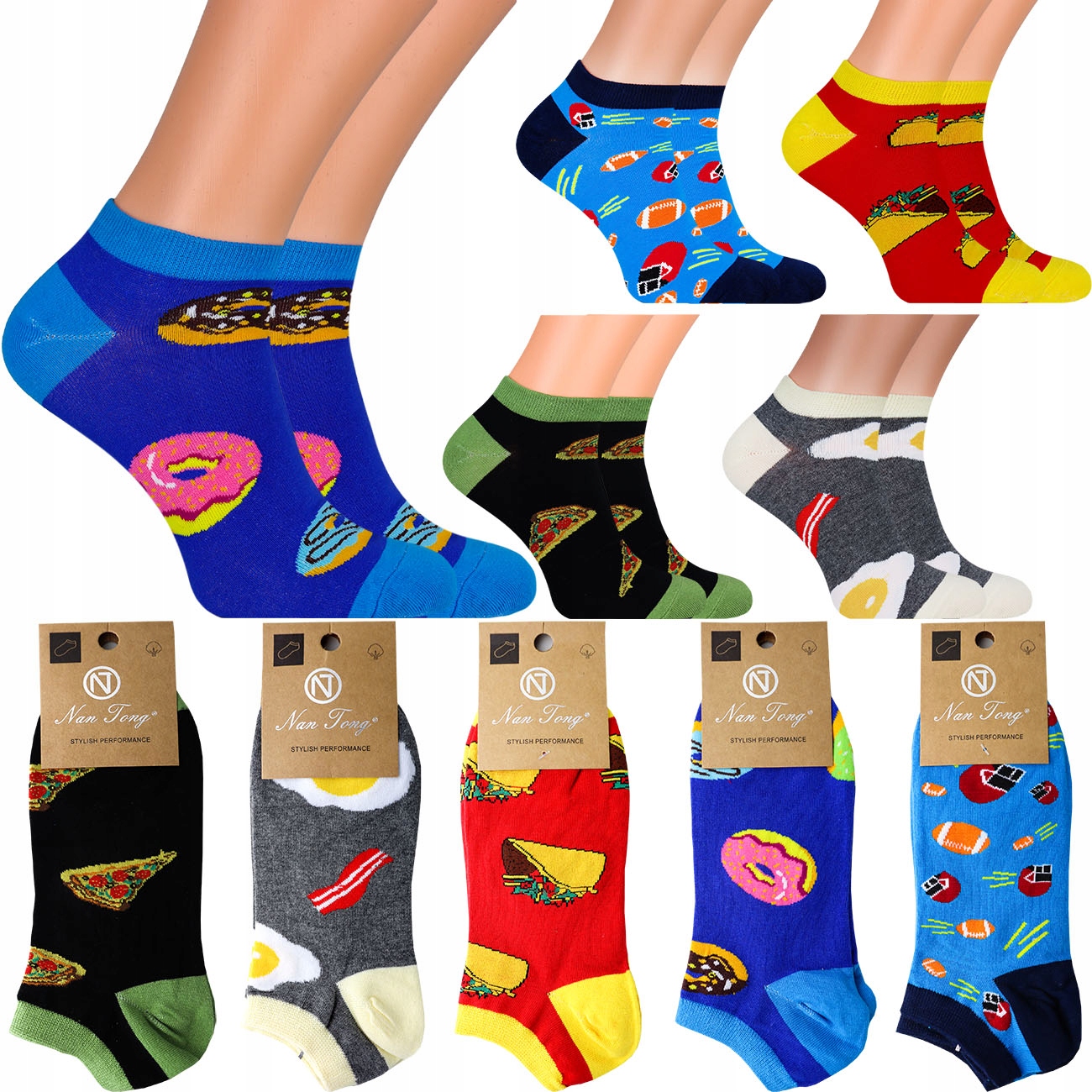 

Skarpety Męskie Stopki Śmieszne Bawełna 5PAR 44-46