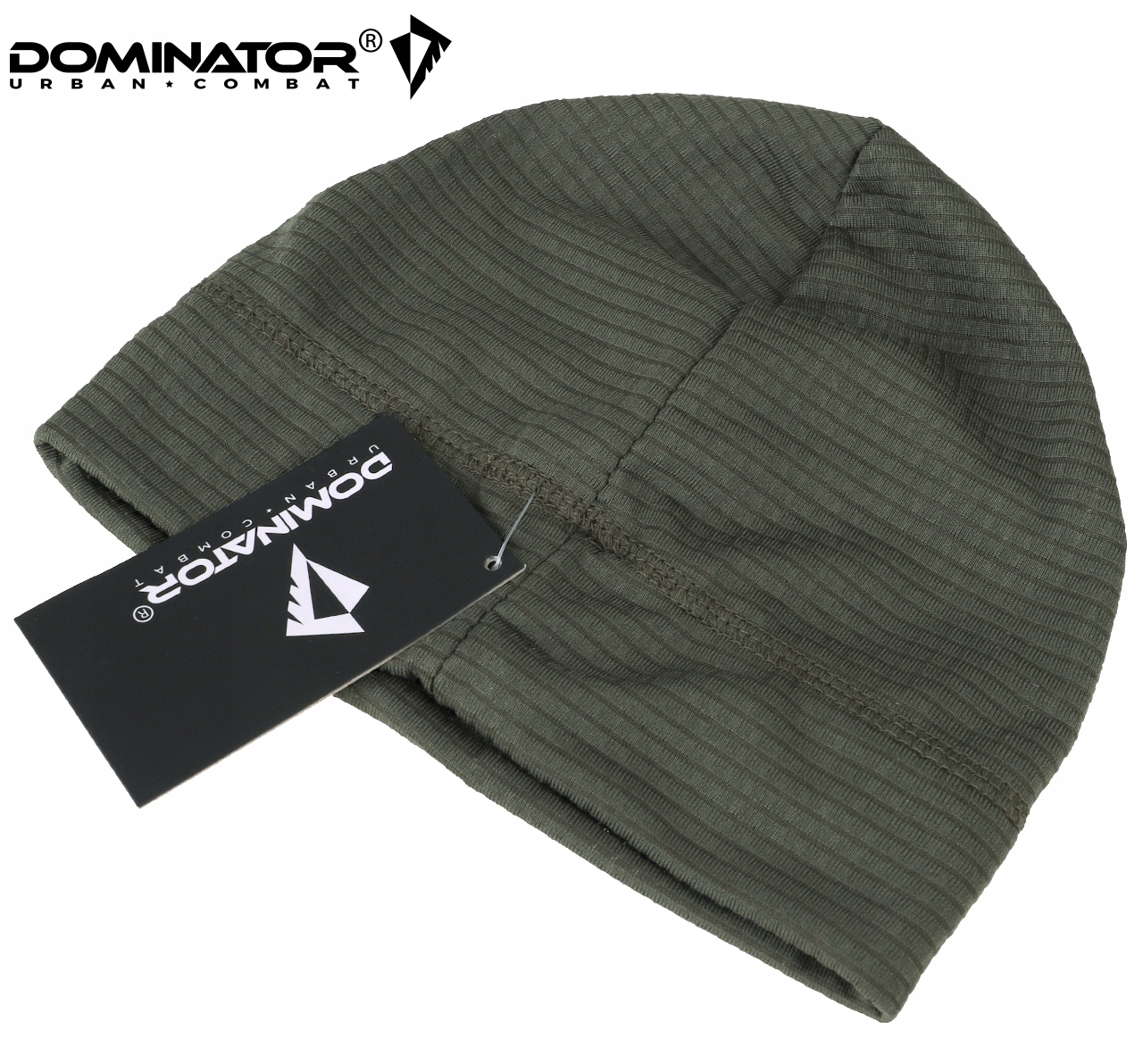 Czapka Termoaktywna Sportowa DOMINATOR QUICK DRY CAP Oddychająca OLIVE Wzór dominujący bez wzoru