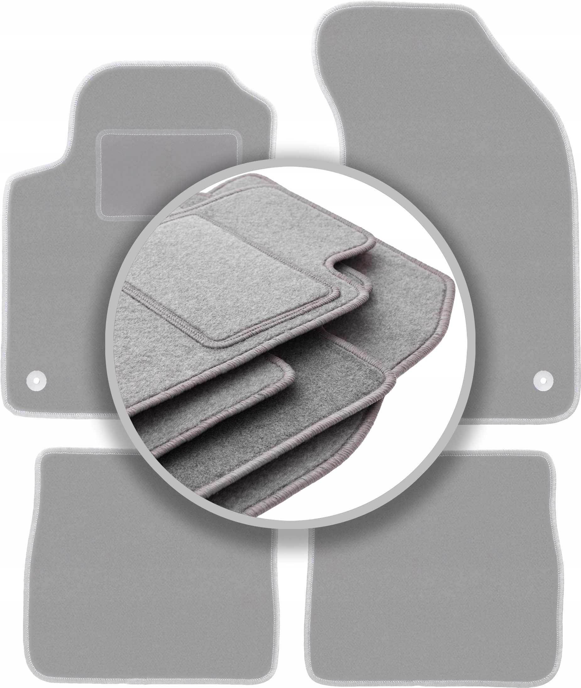 Velurové koberce Oslo šedé pro: Lancia Delta III hatchback 2008-2014