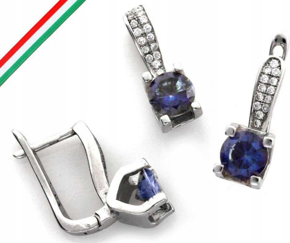 Stříbrný komplet šperků 925 modré očko, elegantní vzor jako dárek