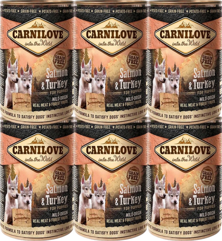 Carnilove Puppies Salmon & Turkey Karma mokra z łososiem i indykiem 6x400g