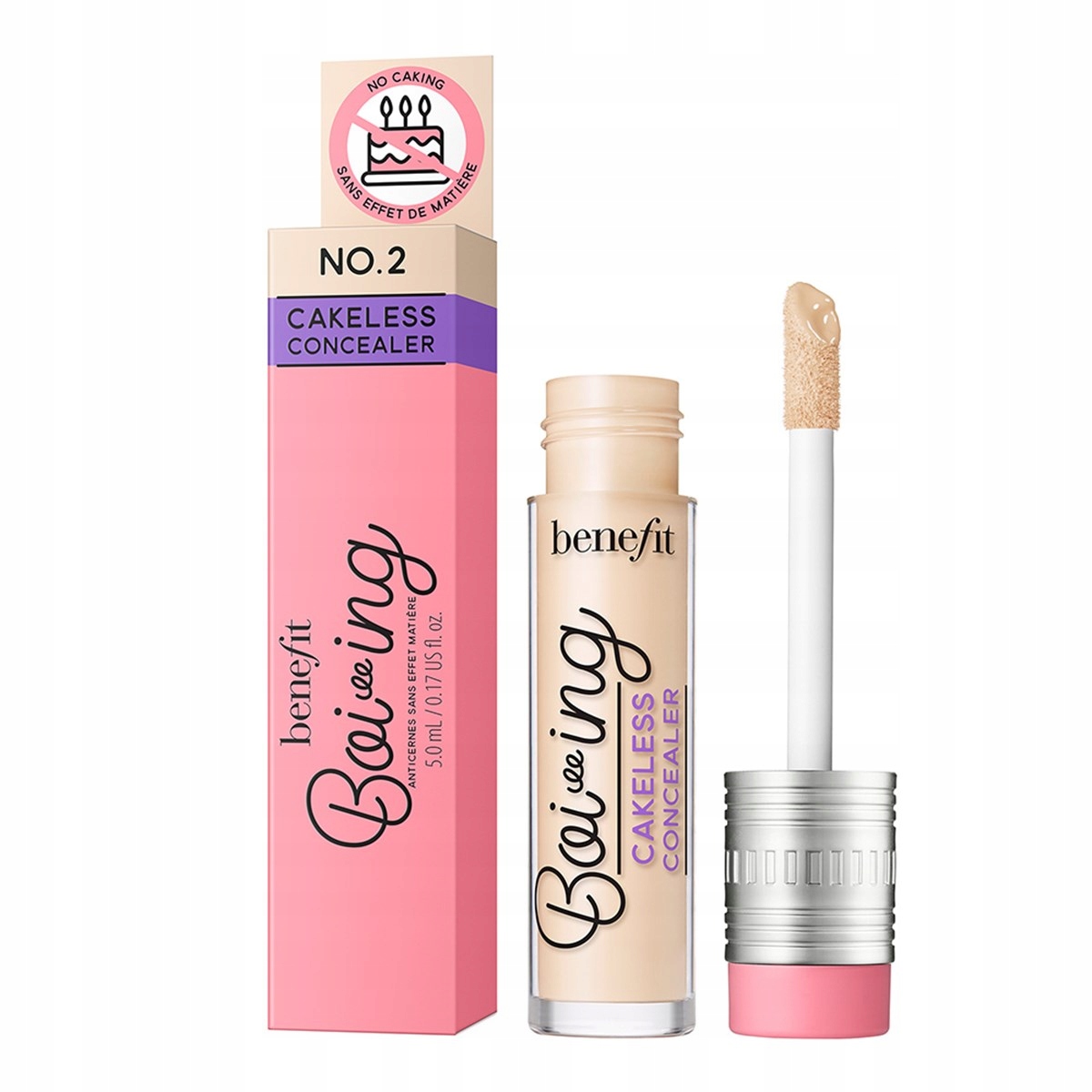Benefit Boi-Ing Cakeless Krycí tekutý korektor 02 Fair Warm, 5 ml