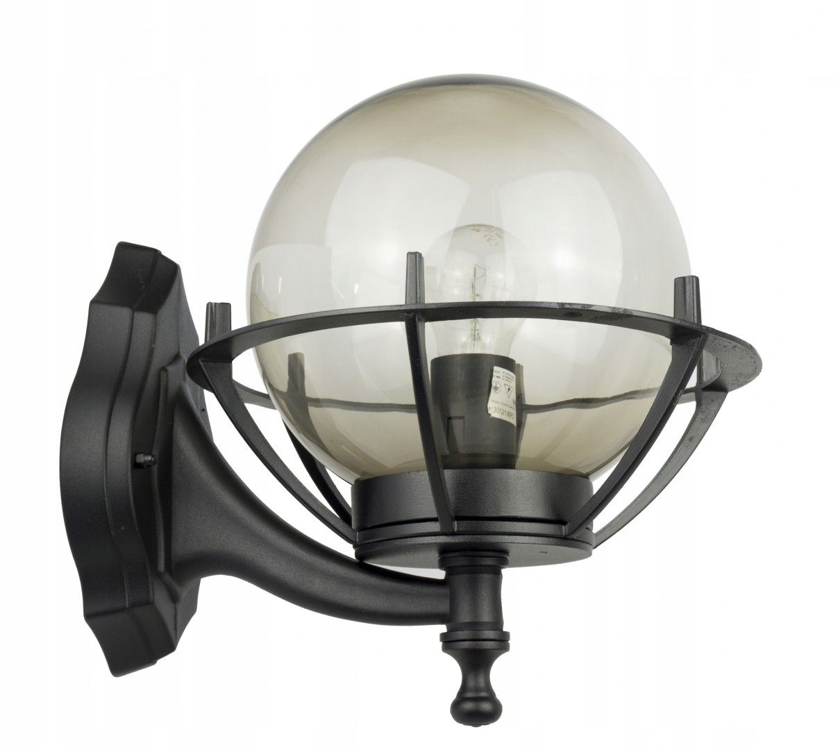 Nástěnné venkovní nástěnné svítidlo, koule v obklopujícím koši do zahrady i na balkon
