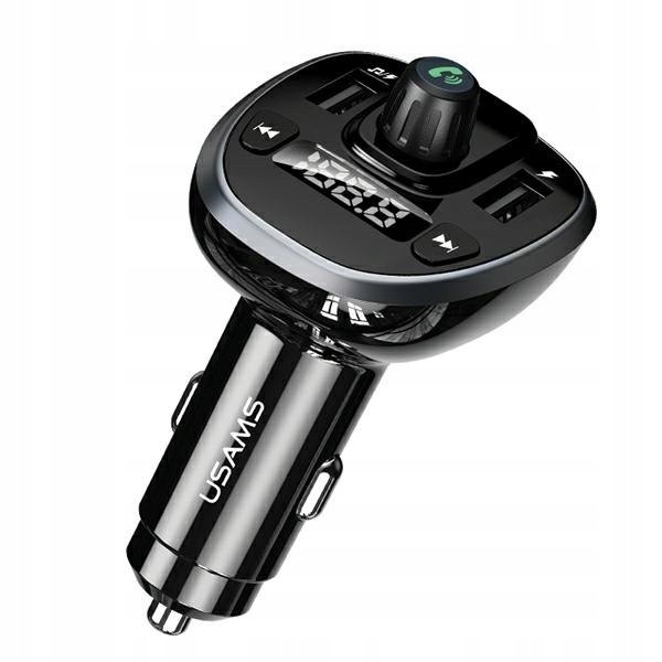 Usams Zestaw głośnomówiący C21z transmiterem Fm, Bluetooth 5.0, MP3, 2xUSB
