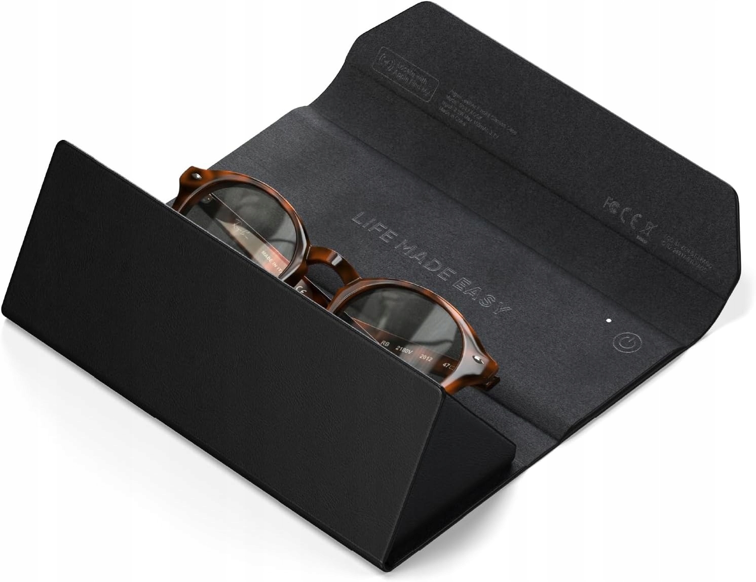 Satechi Pouzdro na brýle od Apple FindMy Vegan-Leather FindAll, černé