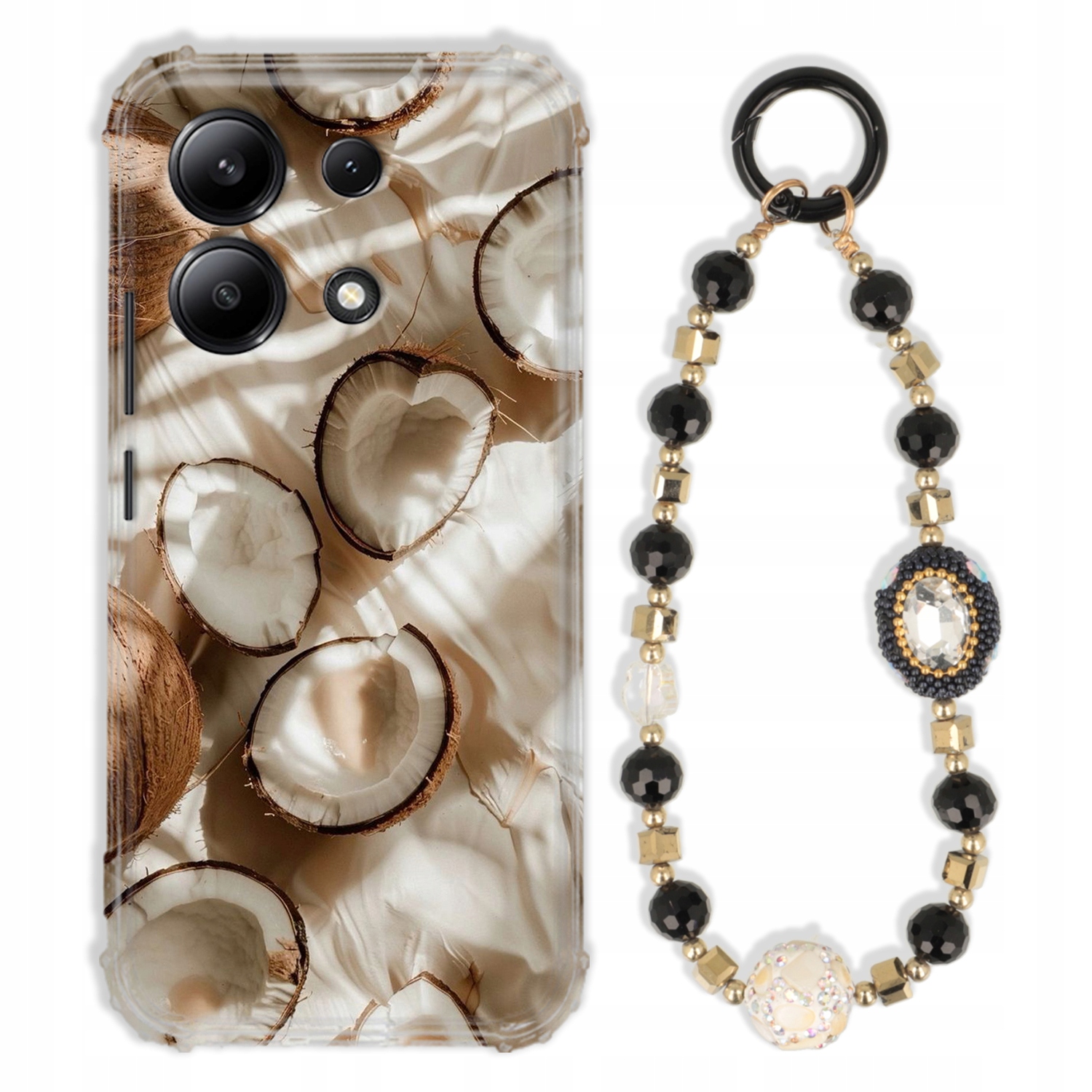 Puzdro Na Xiaomi Redmi Note 13 4G Antishock Zirkóny Čierno Zlaté|pevné|tpu