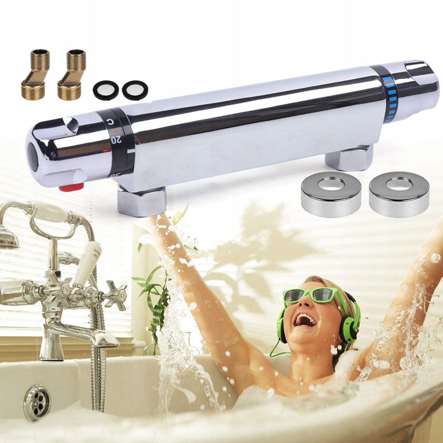 Sprchová Baterie S Termostatem Sprchová Termostatická Sprcha Chrom