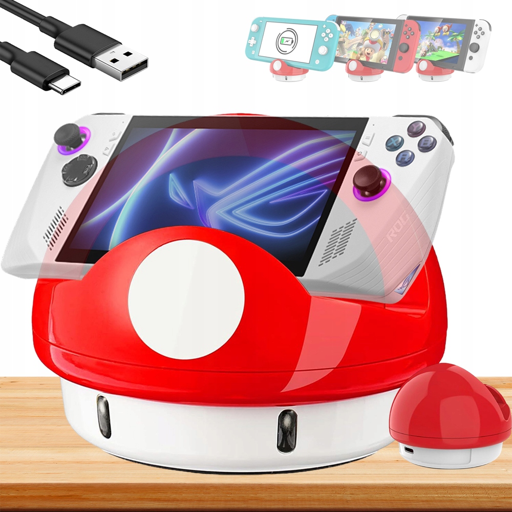 Stacja ładująca do Switch 2/Lite/OLED antypoślizgową podstawą dekoracyjna
