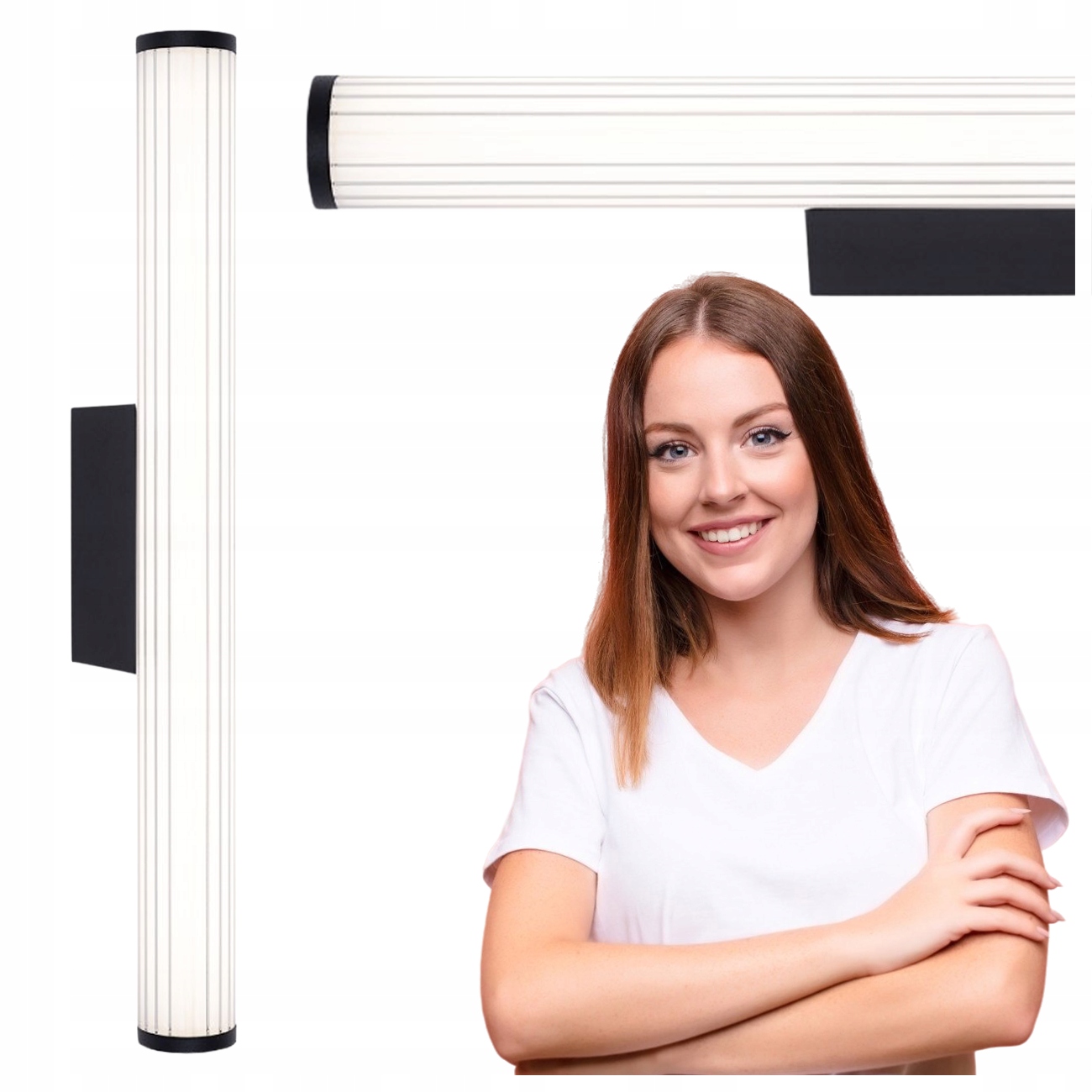 Nástenná Lampa Vena 60 CM Čierna Led 12W Variabilná Farba Cct Trieda IP44