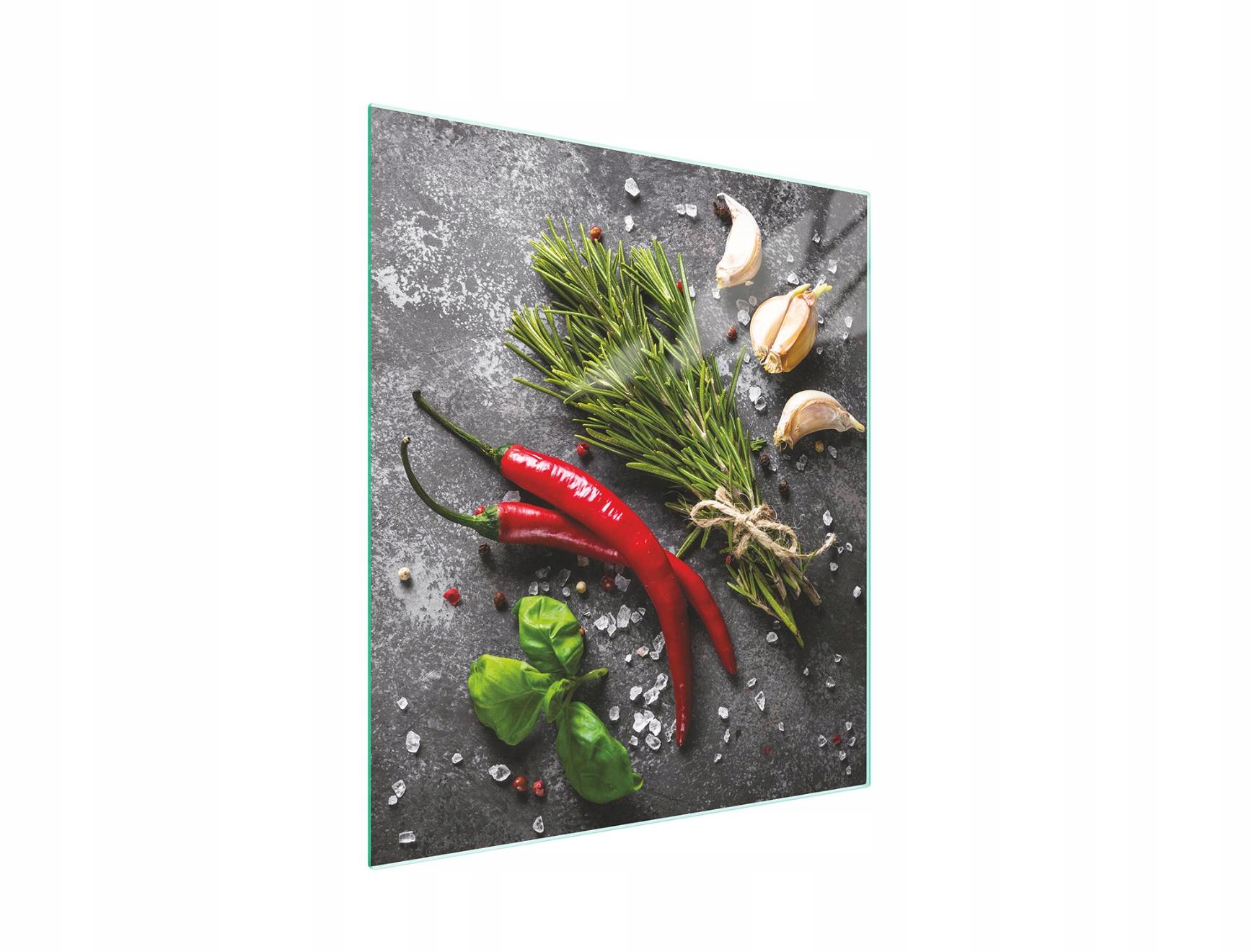 Skleněná Krájecí Deska 45x52 Chilli Tvrzené Sklo 7v1