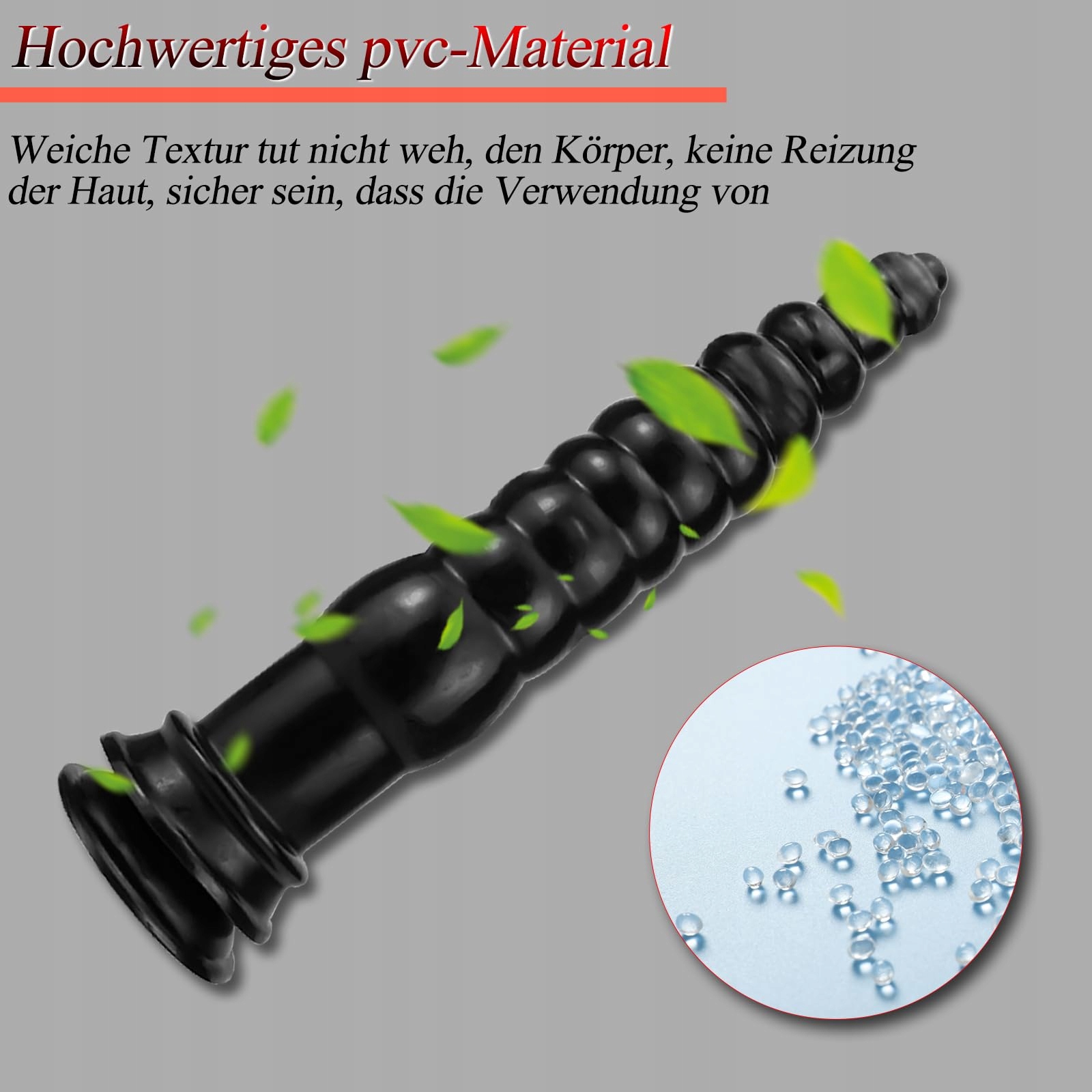BDSMLOVE Analdildo XXL 32 CM Duży Korek Analny Dla Dorosłych Czarny — miniatura 7