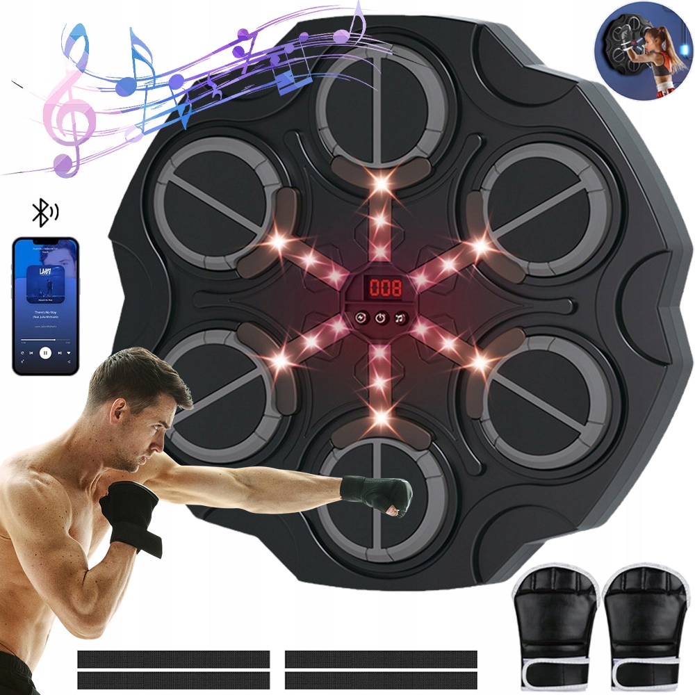 Music Boxing Machine V Tréninkové Led Boxovací Stěně Bluetooth 3 Režimy
