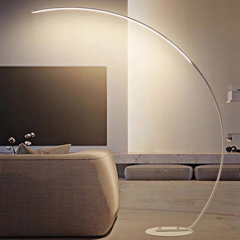 Lampa Podłogowa Stojąca biała nowoczesna Led