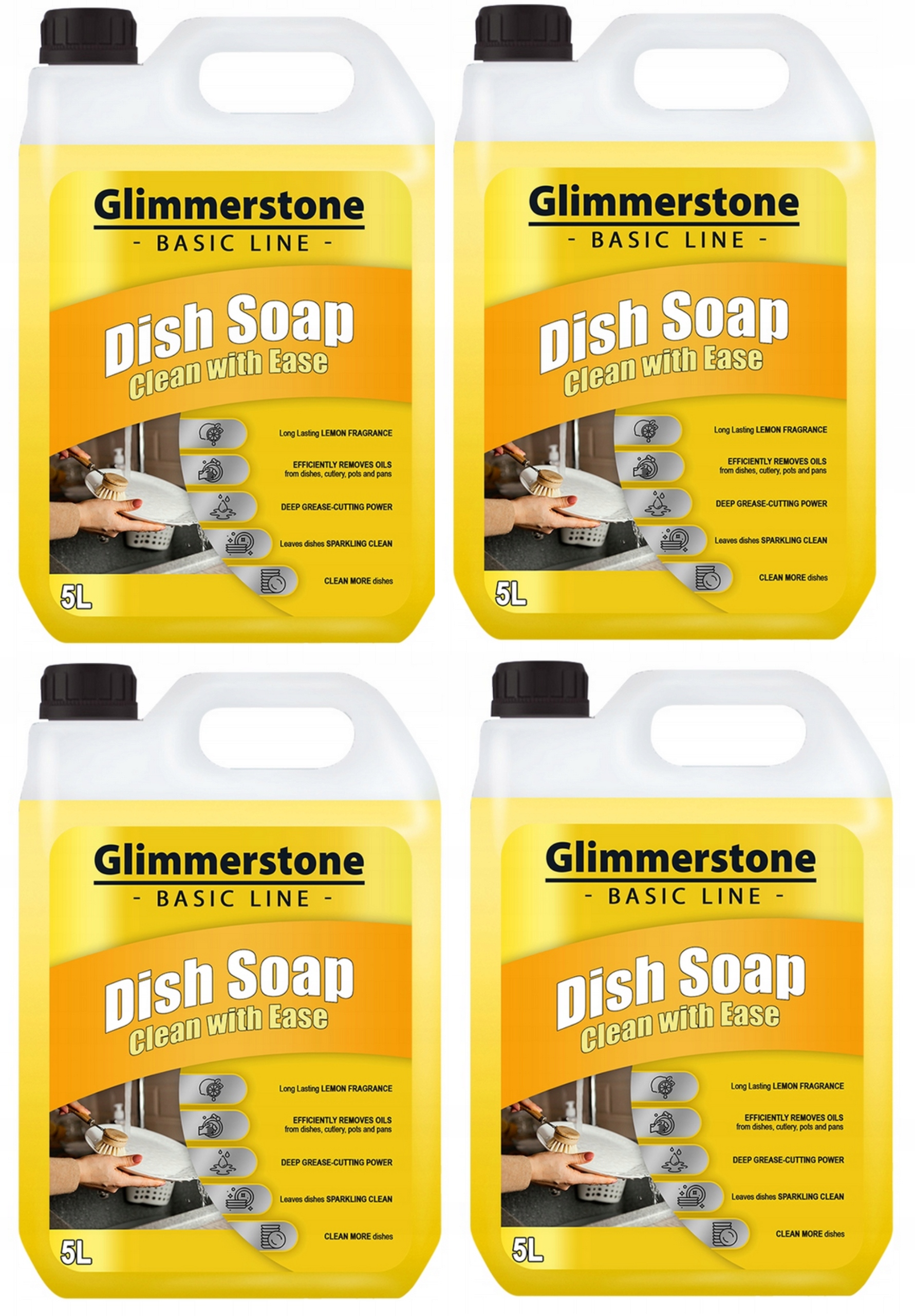 Levně Tekutý prostředek na nádobí gel na mytí nádobí citronový, moderní formulace 20L Den