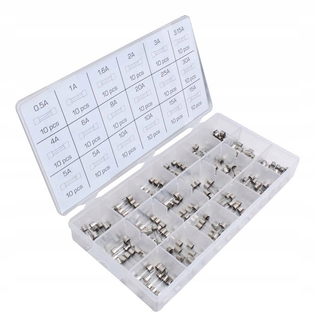 BEZPIECZNIKI SZKLANE 5X20 MM 180 SZT ASTA A-TC520