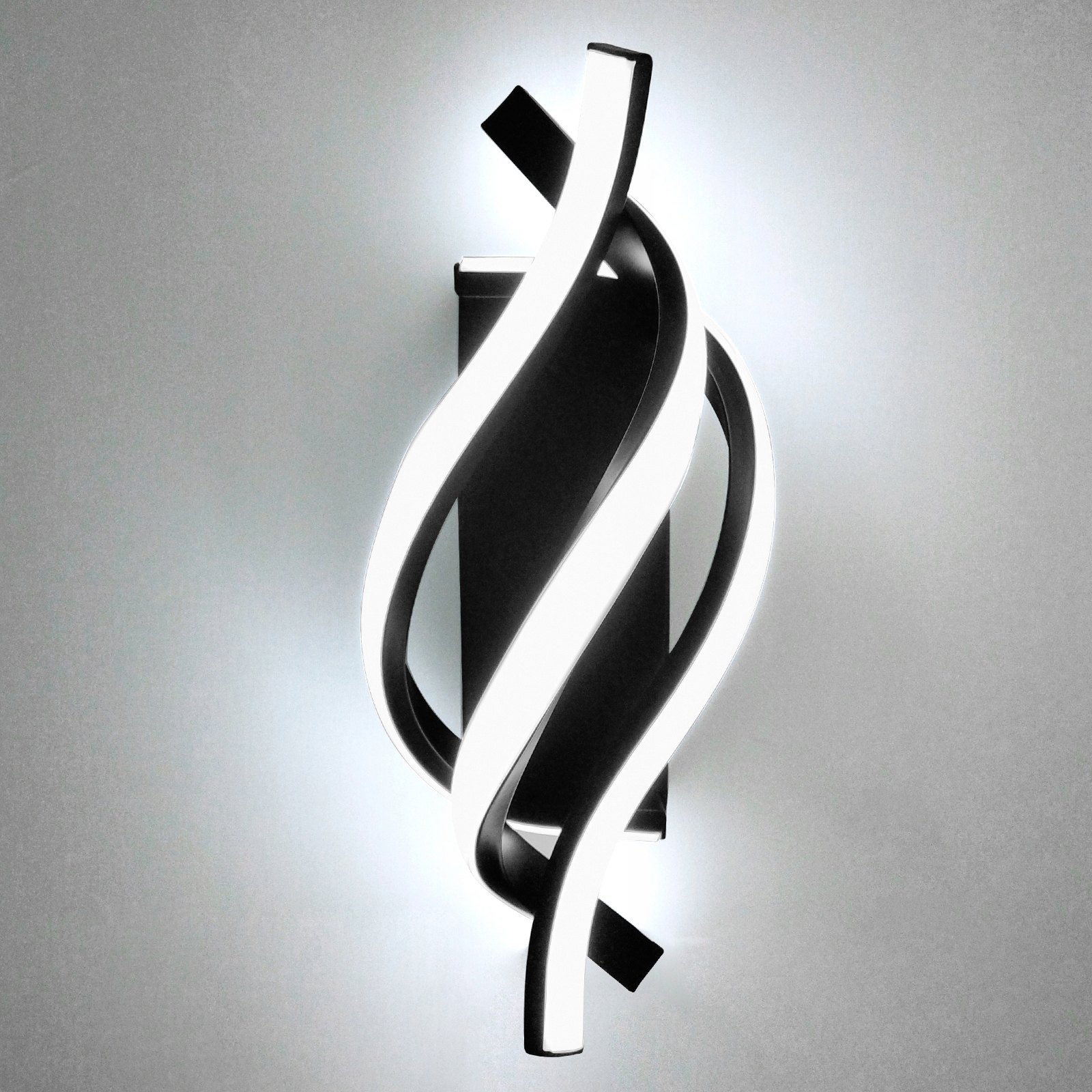 Lampa Nad Lustro Scienna Led Kinkiet Czarna 6000K Nowoczesna Do Salonu