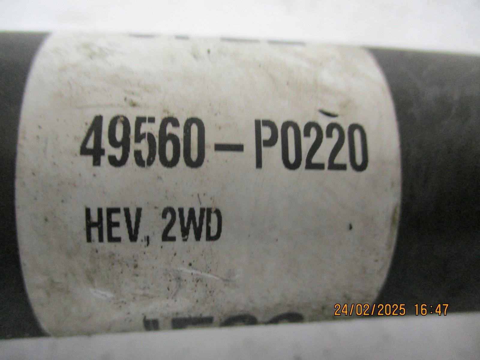 semi-axis front KIA SPORTAGE 5 V 49560-P0220 right