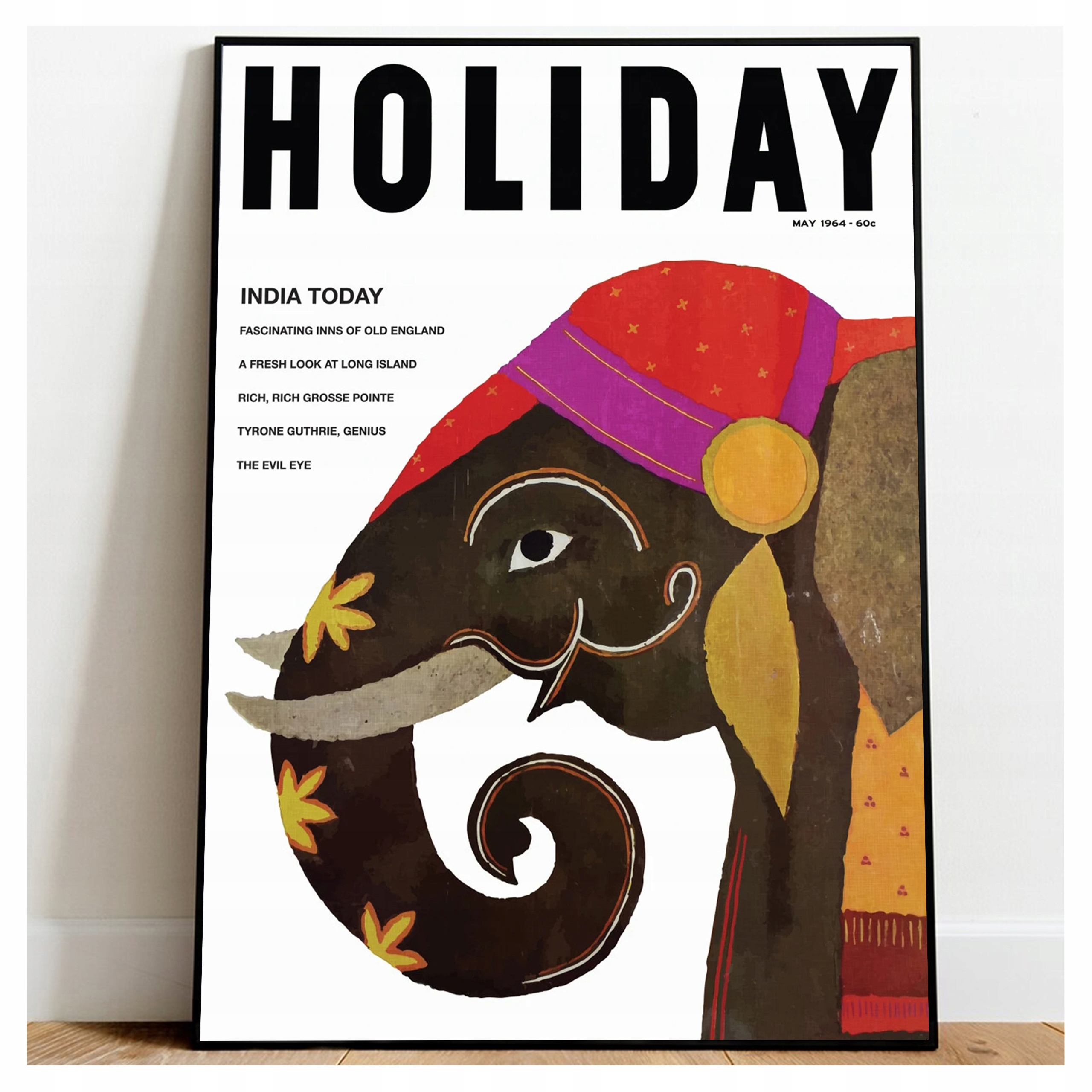 

Słoń indyjski Okładka Magazynu Holiday Plakat A3