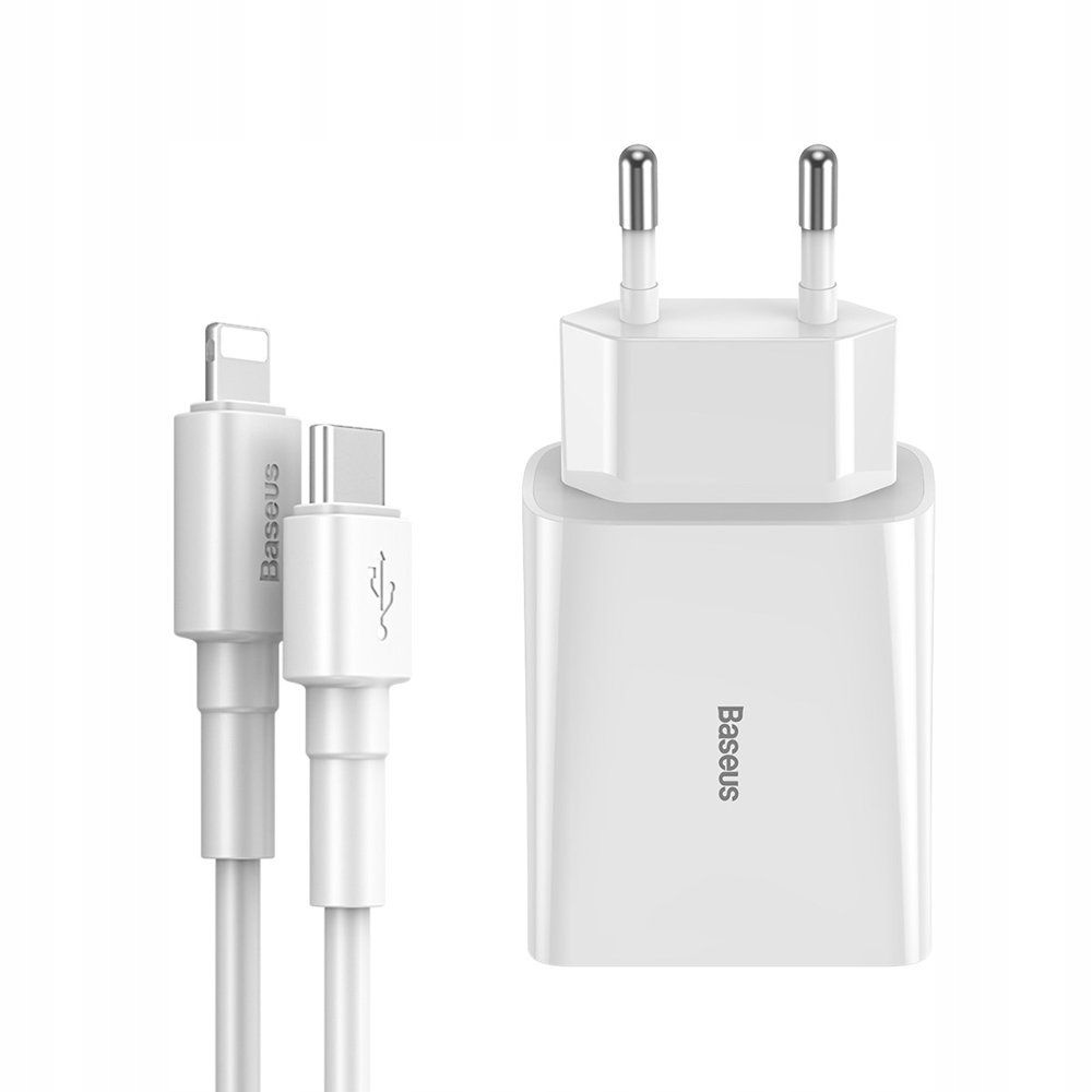 

Baseus - Szybka Ładowarka Sieciowa - PD18W + Kabel