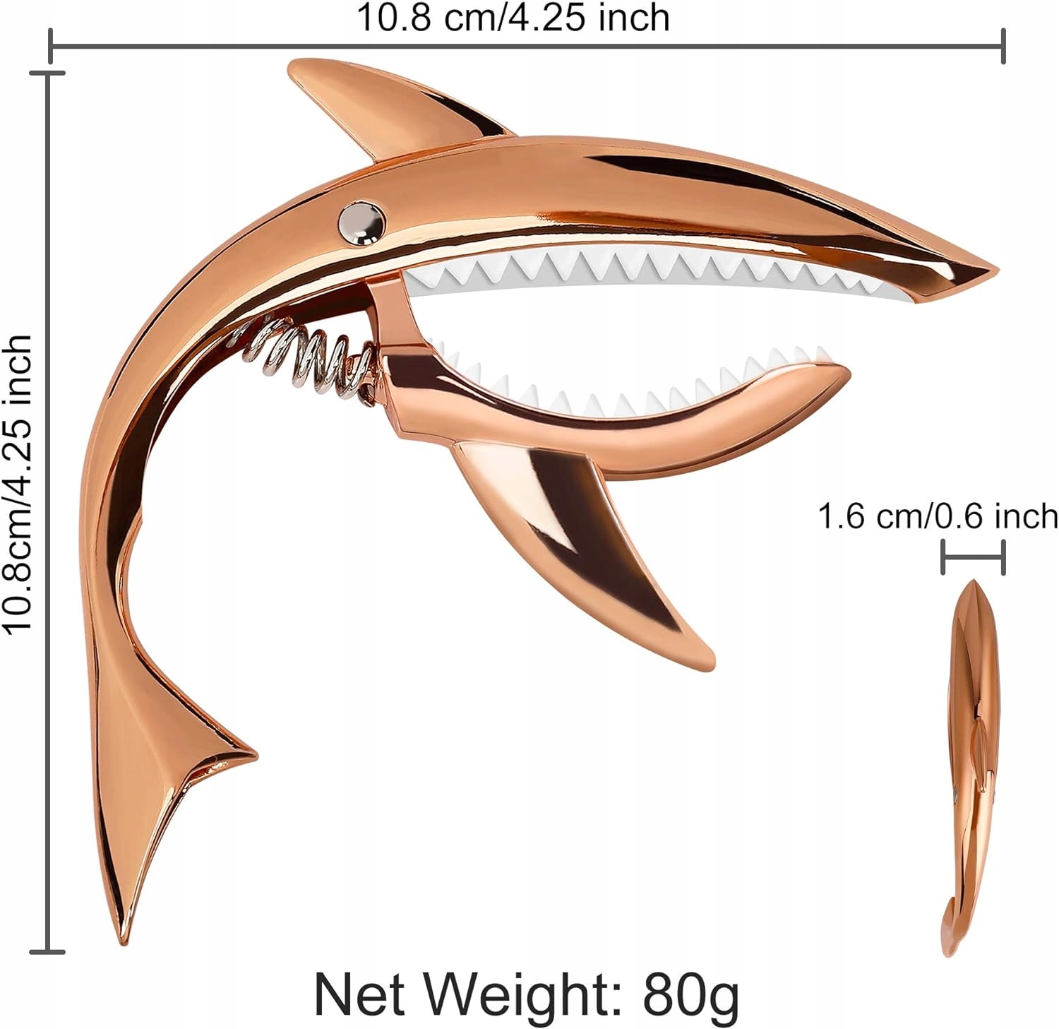 KAPODASTER SHARK CAPO GC-02 + 2 KOSTKI GITAROWE Marka inna