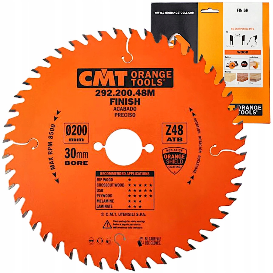 

Cmt Piła tarczowa do drewna laminatu 200x30mm 48z