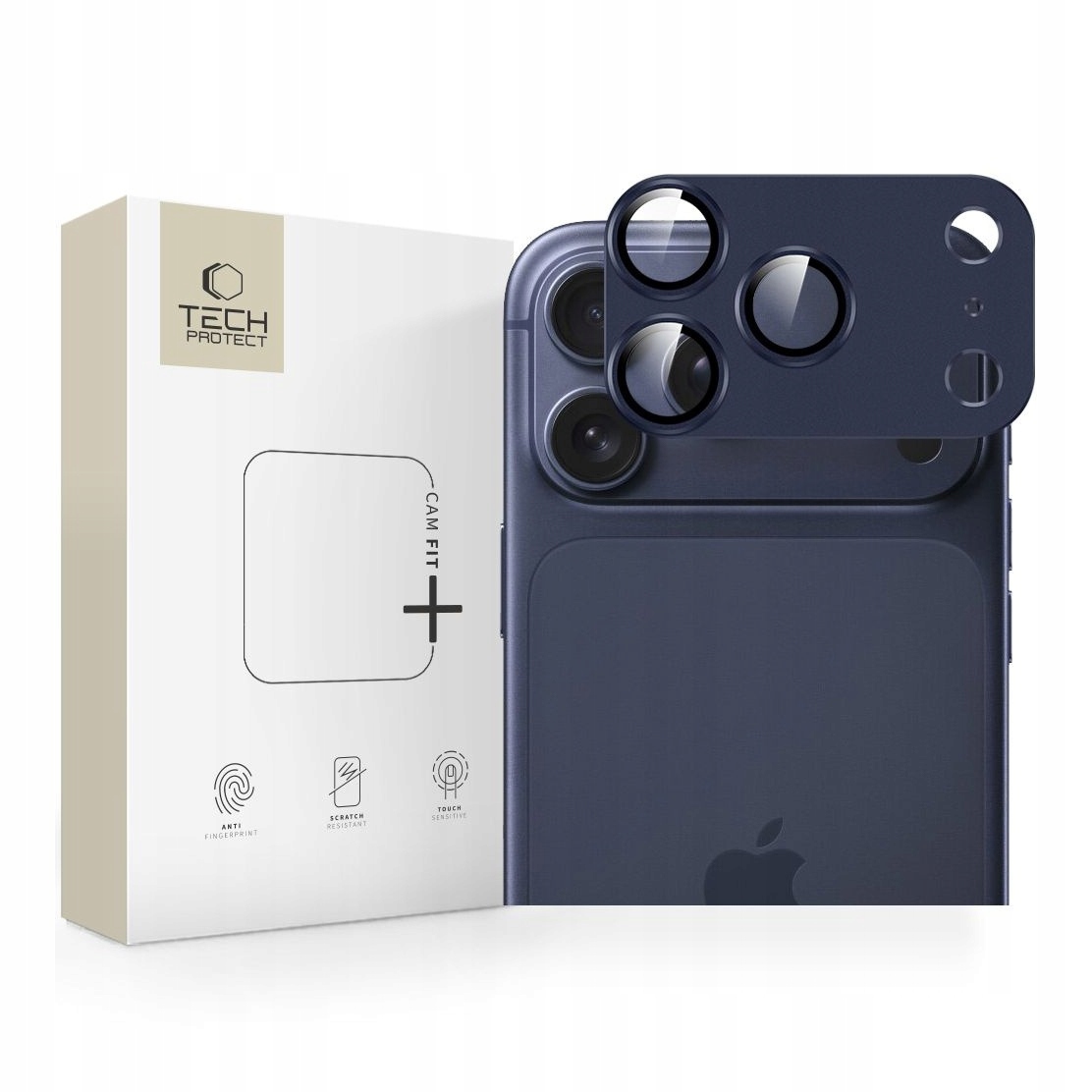 Szkło hartowane na aparat iPhone 17 Pro Tech-Protect Camfull niebieskie